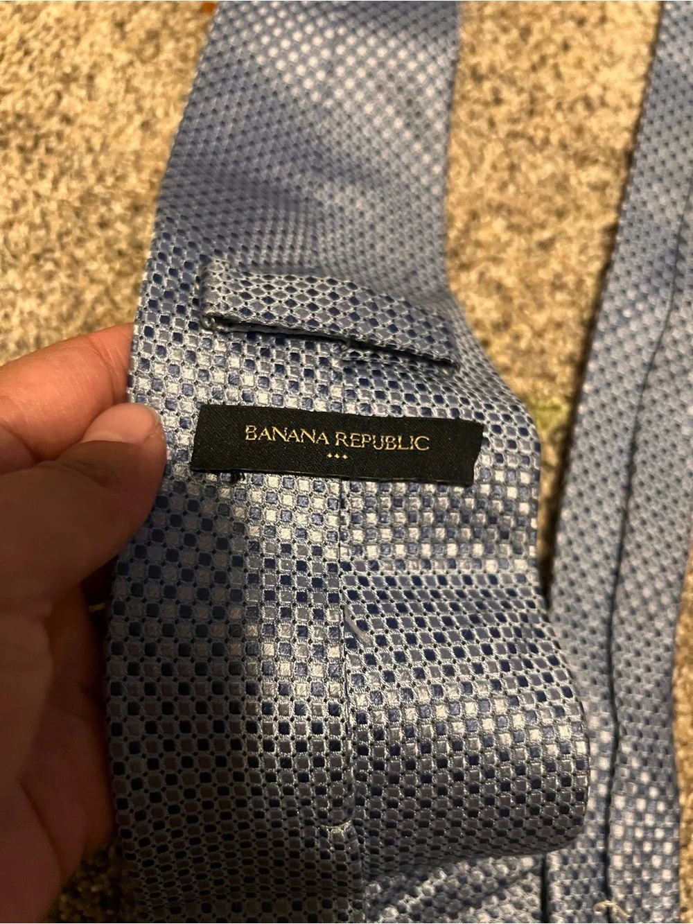Banana Republic Men’s Blue Geometric Woven Necktie